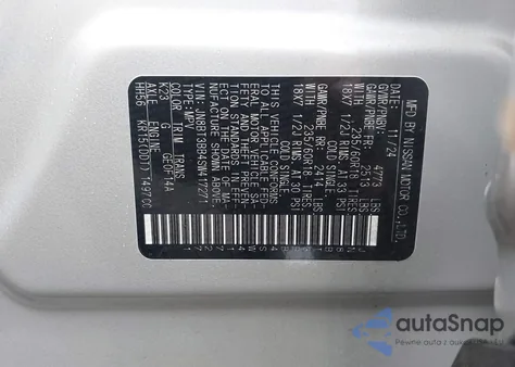 2025 Nissan Rogue Sv Intelligent Awd from USA, damaged, VIN JN8BT3BB4SW417271